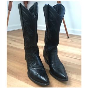 Black Tony Lama Cowboy Boots